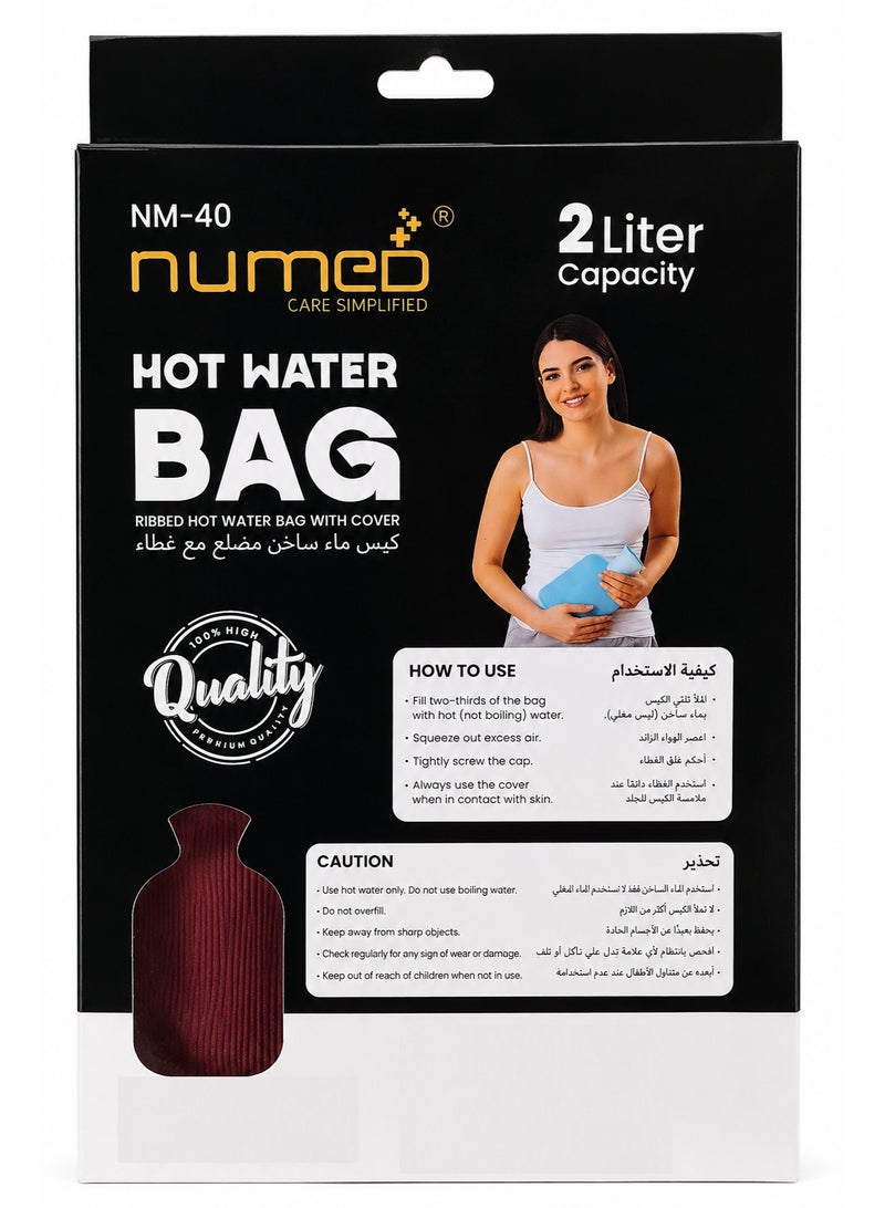 Numed Hot Water Bag 2 Litre Capacity-NM40 - Image 2