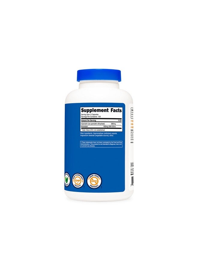 Nutricost Quercetin 880Mg 240 Vegetarian Capsules With Bromelain (165Mg) 120 Servings (440Mg Quercetin Per Cap) Gluten Free Nongmo - Image 3