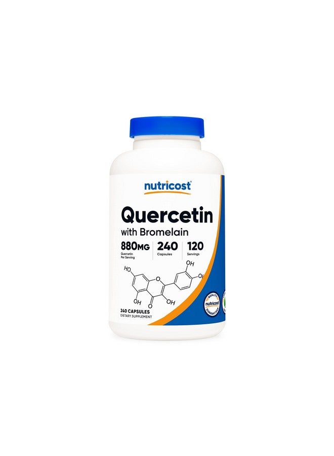 Nutricost Quercetin 880Mg 240 Vegetarian Capsules With Bromelain (165Mg) 120 Servings (440Mg Quercetin Per Cap) Gluten Free Nongmo - Image 2