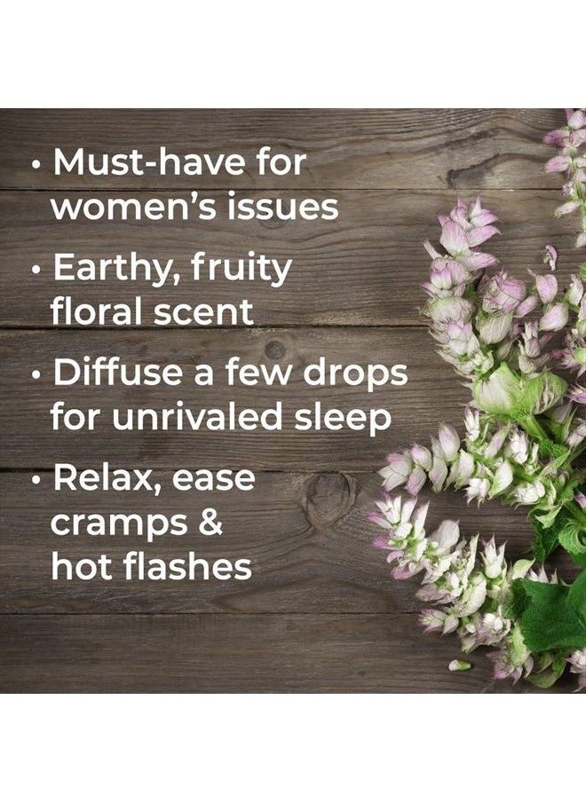 Plant Therapy Clary Sage Essential Oil 100% Pure, Undiluted, Natural Aromatherapy, Therapeutic Grade 10 mL (1/3 oz)  - Image 2