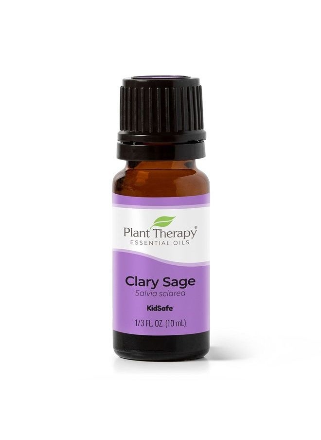 Plant Therapy Clary Sage Essential Oil 100% Pure, Undiluted, Natural Aromatherapy, Therapeutic Grade 10 mL (1/3 oz)  - Image 1