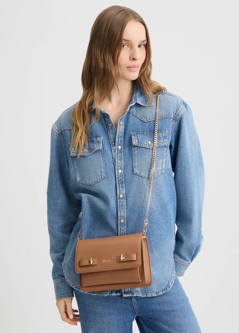 ليو جو Brown crossbody bag