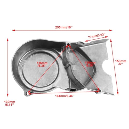 PRO BAT Left Engine Stator Cover for Dirt Pit Bike Chinese Lifan YX 50cc 70cc 90cc 110cc 125cc CRF50 XR50 SSR Thumpstar Apollo Stomp Pitster Pro Taotao Coolster Roketa, Black - Image 3