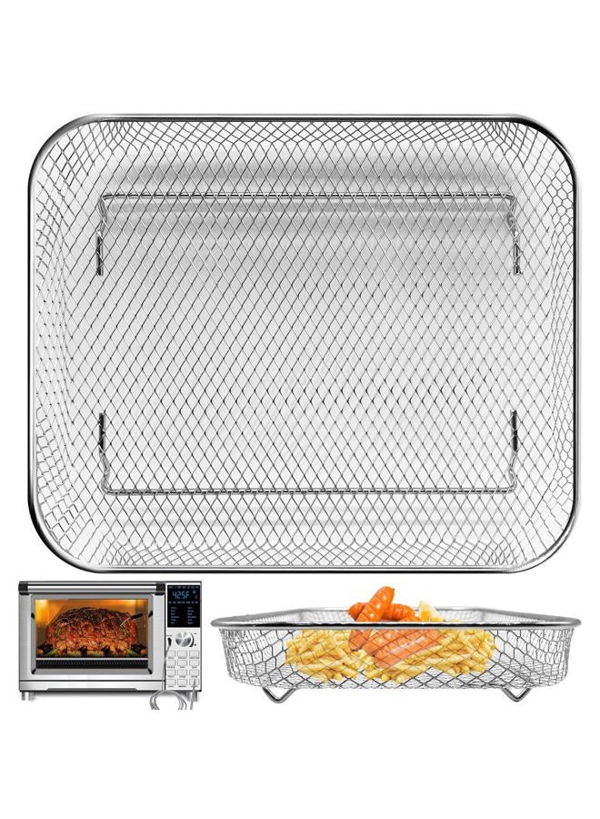 GWY Air Fryer Basket Replacement for Nuwave Bravo XL Air Fryer Toaster Convection Oven, 12 * 10'' Non-stick Mesh Air Fryer Stainless Steel Basket Wire Rack Accessories Parts, Dishwasher Safe - Image 1