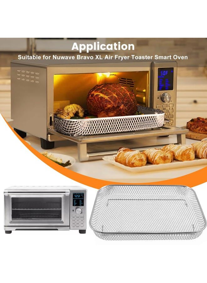 GWY Air Fryer Basket Replacement for Nuwave Bravo XL Air Fryer Toaster Convection Oven, 12 * 10'' Non-stick Mesh Air Fryer Stainless Steel Basket Wire Rack Accessories Parts, Dishwasher Safe - Image 3