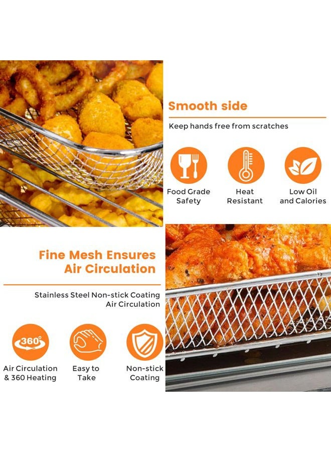 GWY Air Fryer Basket Replacement for Nuwave Bravo XL Air Fryer Toaster Convection Oven, 12 * 10'' Non-stick Mesh Air Fryer Stainless Steel Basket Wire Rack Accessories Parts, Dishwasher Safe - Image 5