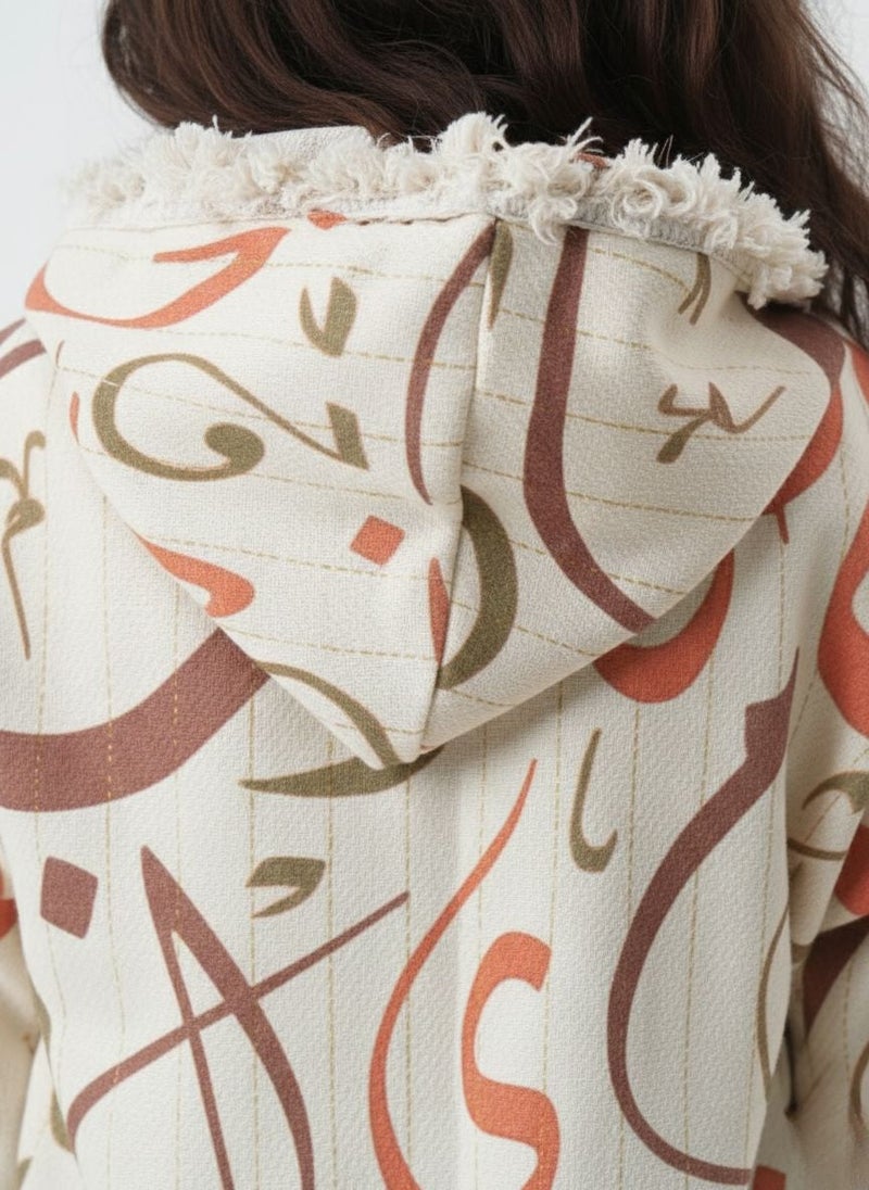Cloud Fashion قفطان رمضان بناتي بغطاء رأس – قفطان أطفال شرقي أنيق لرمضان والعيد - Image 3