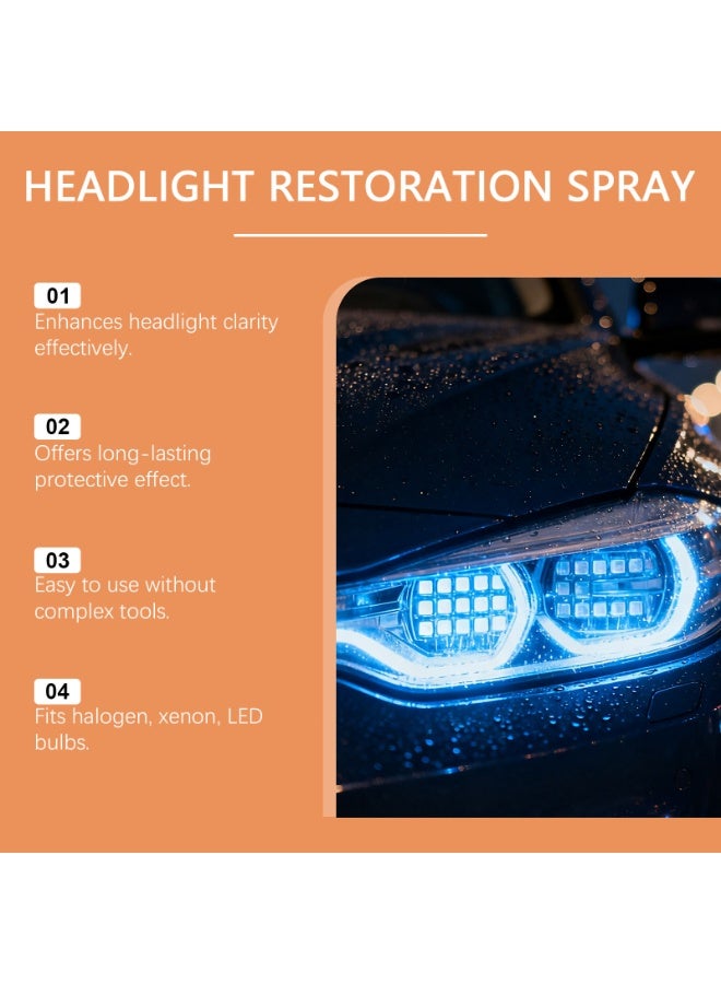 رايهونغ بخاخ العناية بمصابيح السيارة - ينظف مصابيح السيارة، يعزز الرؤية، مضاد للغبار ومضيء - Image 4