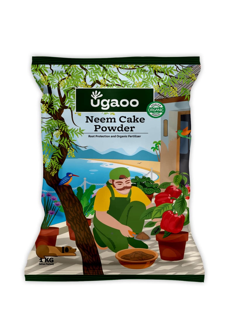 Ugaoo Neem Cake Powder for Plants 1 Kg - Organic Fertilizer & Pest Repellent - Image 1