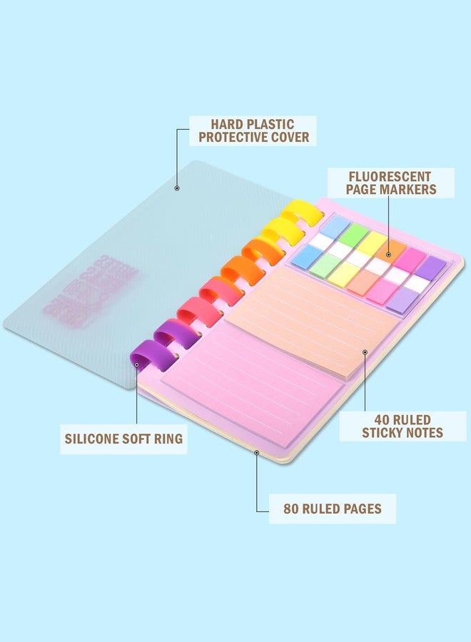 DOODLE A6 Spiral Notebook Diary with Sticky Notes & Page Markers – 80 Ruled Pages, 80 GSM – Soft Wiro Bound for Smooth Writing – Note Keeper for School, College & Office Use - Image 4