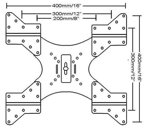 VideoSecu Mount Adapter Plate LED LCD Plasma 3D TV Wall Mount Bracket Extender VESA 200 to 300/400/400x200, Mount Accessory MLEB 1UU - Image 5