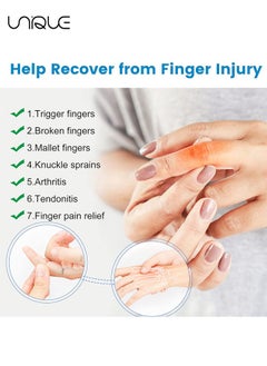 Unique Finger Splint, Set of 2 Trigger Finger Brace with 10 Nylon Sleeves for Finger Pain Relief and Sport Injuries, Swelling Tendon Release Relieving Finger Stiffness and Sprained Knuckles  - Image 5