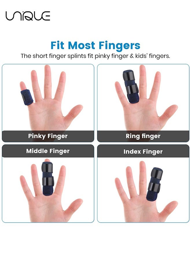 Unique - Finger Splint, Set of 2 Trigger Finger Brace with 10 Nylon Sleeves for Finger Pain Relief and Sport Injuries, Swelling Tendon Release Relieving Finger Stiffness and Sprained Knuckles - Image 1