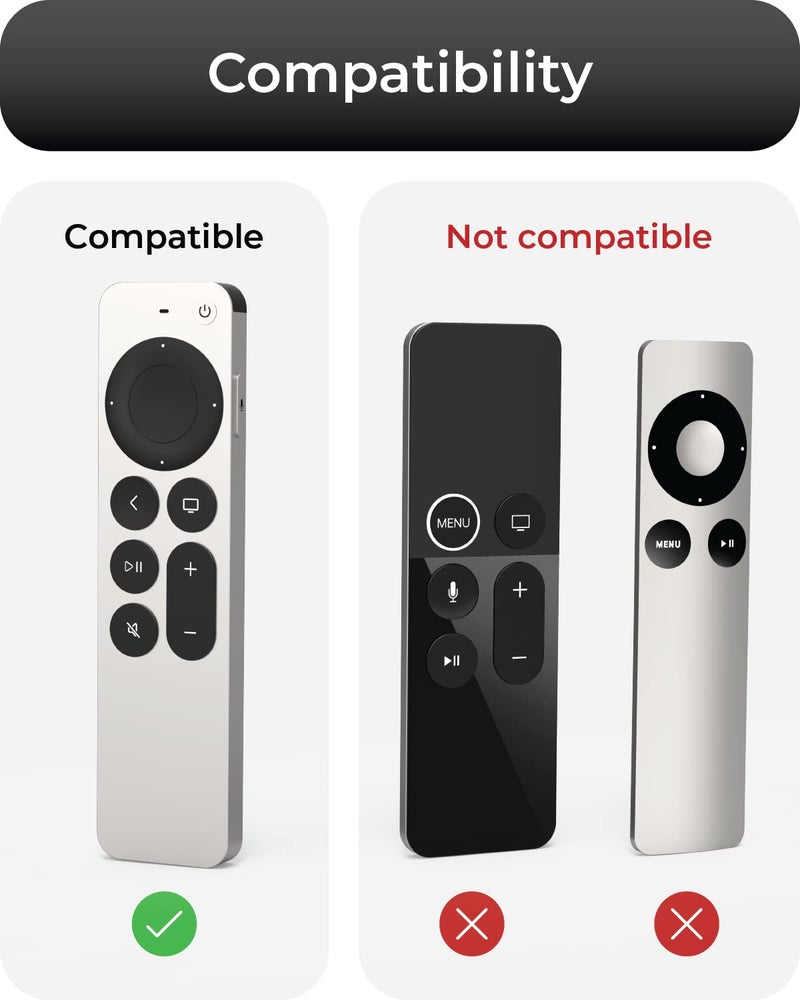 TotalMount Air Rim Case for Apple TV Remotes – Slim, Hybrid Black Perimeter Cover & Clear Back Remote Case with Ultimate Drop Protection - Image 4