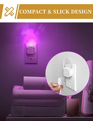 DORESshop Night Lights Plug Into Wall [2 Pack], Color Changing Night Light for Kids, 8-Color RGB LED Nightlight with Dusk to Dawn Sensor for Bathroom Decor, Children Room, Gift - Image 5