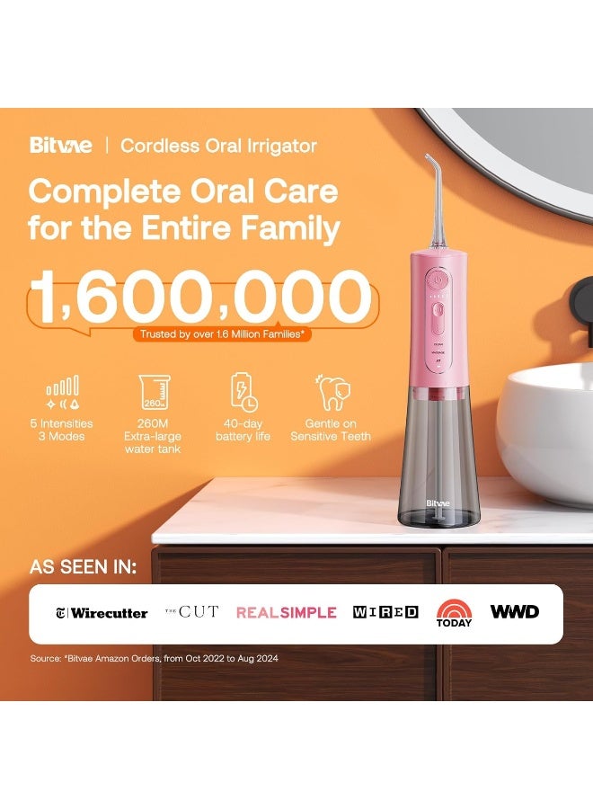 Bitvae BVC2 Water Flosser 6 nozzles Pink color pink - Image 2