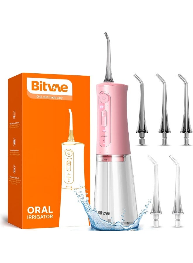 Bitvae BVC2 Water Flosser 6 nozzles Pink color pink - Image 1