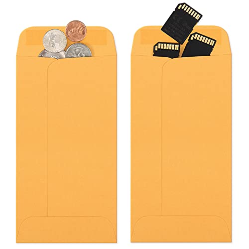 ValBox 3.5x6.5 Money Envelopes, Brown Kraft #7 Coin Envelopes, Small Parts Envelope with Gummed Flap for Seed, Cash, Budgeting (Pack of 100) - Image 4