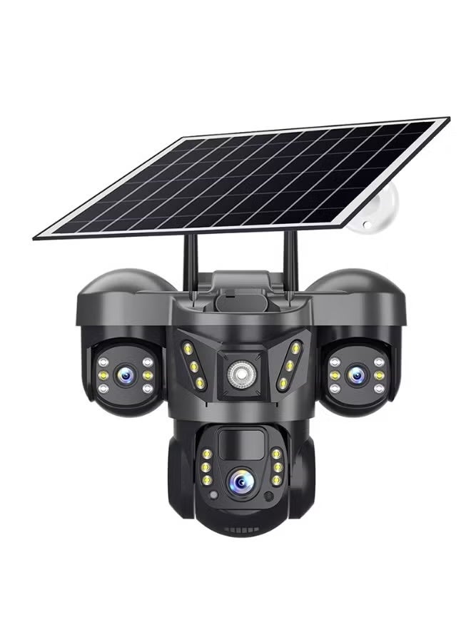 TIGER “V380 RGSP29-4G Triple-Lens 6MP Solar Security Camera – Outdoor Wireless 4G SIM CCTV with AI Human Detection, Two-Way Audio, Pan-Tilt Control, Night Vision, IP66 Waterproof, Cloud & SD Storage, Remote Monitoring for Home, Garden, Office, and Commercial Use.” - Image 1