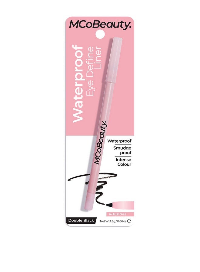 MCoBeauty قلم تحديد العيون المقاوم للماء ينزلق بسلاسة يدوم طويلاً صبغة تدوم طوال اليوم مقاوم للتلطخ نباتي أسود مزدوج - Image 3