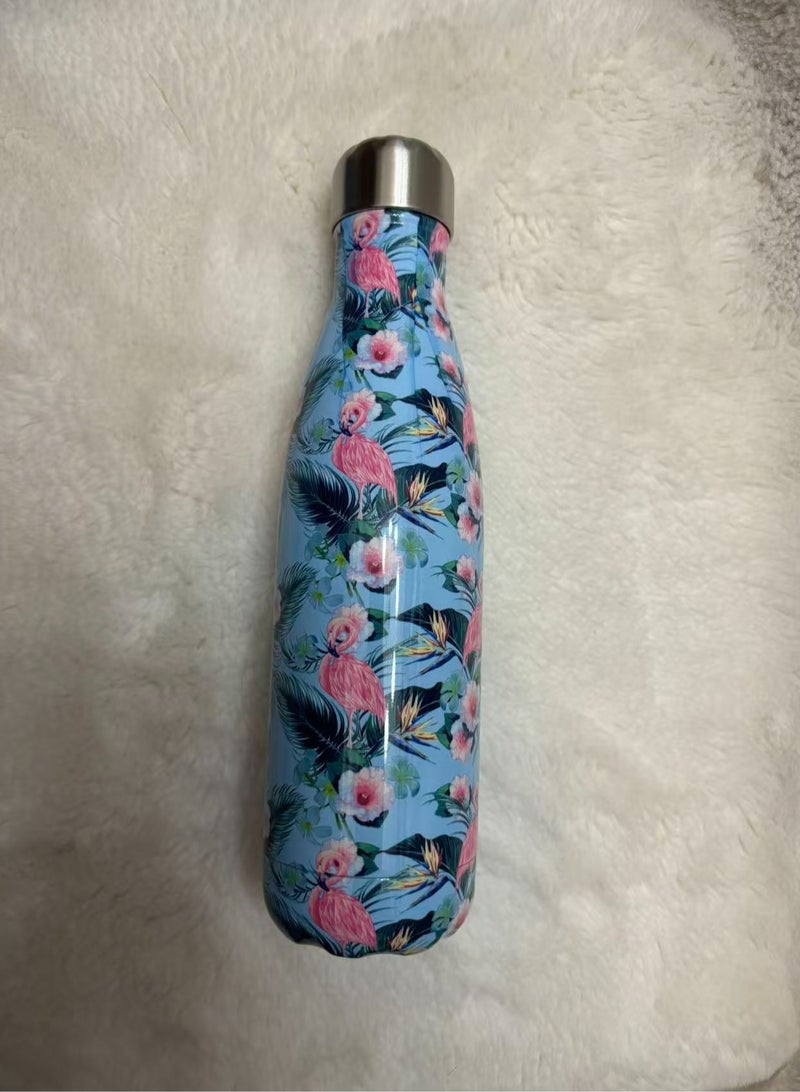 هَيْلة colorful Vacuum Insulated Double Wall Stainless Steel Water Bottle 500 ML 26.5x7cm - Image 3