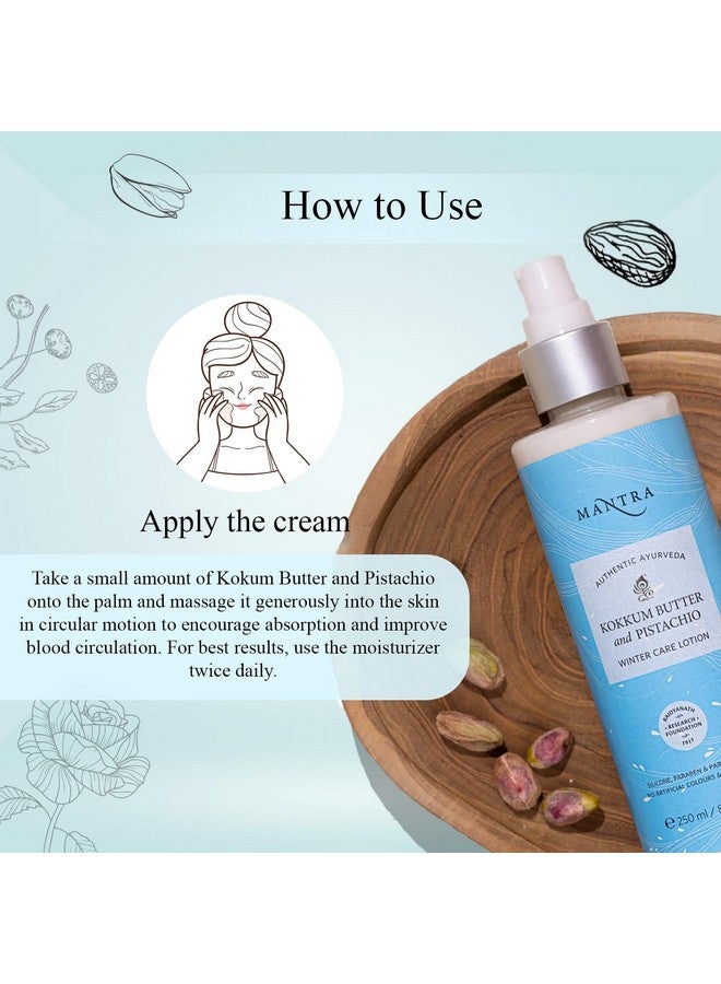 Mantra Herbal Kokkum Butter and Pistachio Winter Care Lotion Skin Moisturizers 250 ml - Image 5