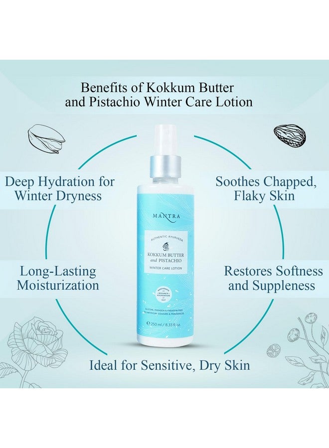 Mantra Herbal Kokkum Butter and Pistachio Winter Care Lotion Skin Moisturizers 250 ml - Image 2