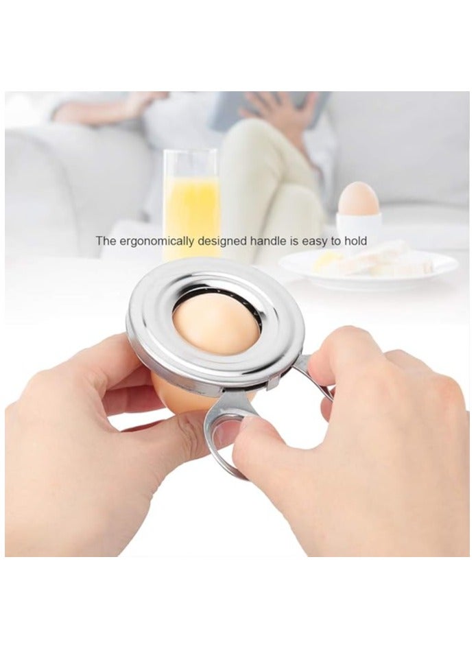 قاطعة البيض، قطعة علوية لتكسير البيض، أداة تقطيع البيض المسلوق من الفولاذ المقاوم للصدأ، قطاعة بيض متعددة الوظائف، لجميع أنواع البيض المسلوق أو الخام - Image 3