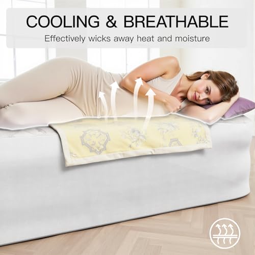 CHILLSUN Queen Mattress Pad Thick Quilted Mattress Topper, Air Mattress Cover, Super Soft Breathable and Noiseless Down Extra Thick Mattress Pad with Deep Pocket Fits up to 23 Inch Mattress - Image 3
