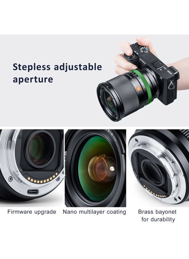 VILTROX 13mm F1.4 f/1.4 e Mount Lens, Super Wide Angle APS-C Prime Lens for Sony e Mount mirrorless Cameras ZV-E10 a600 a6600 a6100 a6000 a7 - Image 5