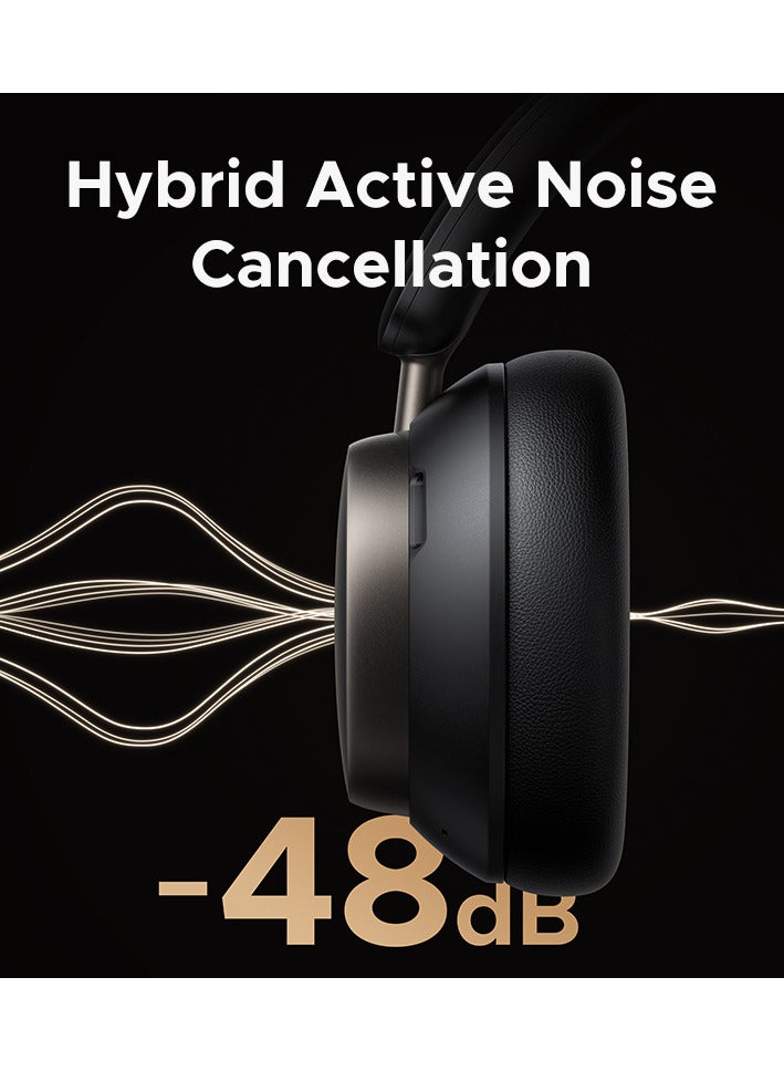 يو جرين سماعات الرأس HiTune Max6 بتقنية إلغاء الضوضاء، صوت لاسلكي عالي الدقة بتقنية LDAC، مدة تشغيل تصل إلى 120 ساعة، بلوتوث 6.0 لاسلكي، سماعات رأس لاسلكية فوق الأذن مع جهير عميق للسفر - Image 4