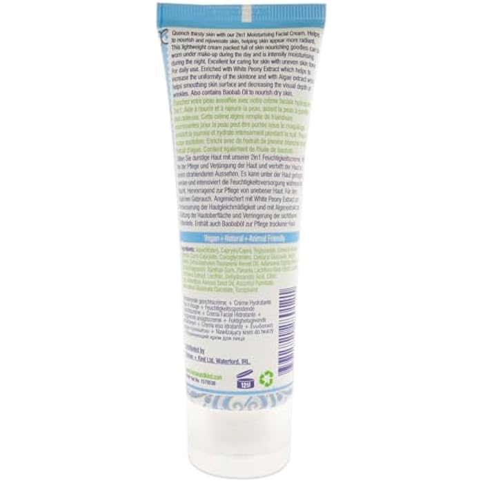 human kind Human+Kind Moisturizing Facial Cream - Nourishing, Smoothing, Lightweight Daily Face Cream to Hydrate - White Peony Extract to Reduce Redness - Vegan, Soothing on Sensitive Skin - 2.5 oz - Image 2