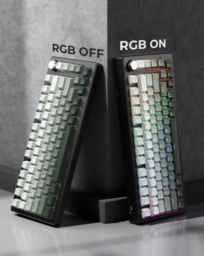 SDYZ x XVX Shine Through PBT Keycaps, Custom Keycaps 60 75 100 Percent OEM Profile, Doubleshot Key caps Set for 61/64/68/84/87/100/104/108 Gaming Mechanical Keyboard, Gradient Green - Image 2