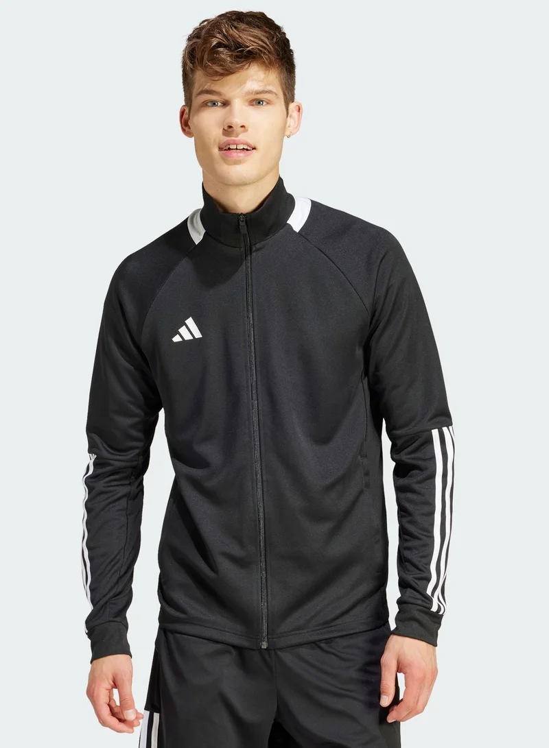 adidas جاكيت رياضي أسود للرجال