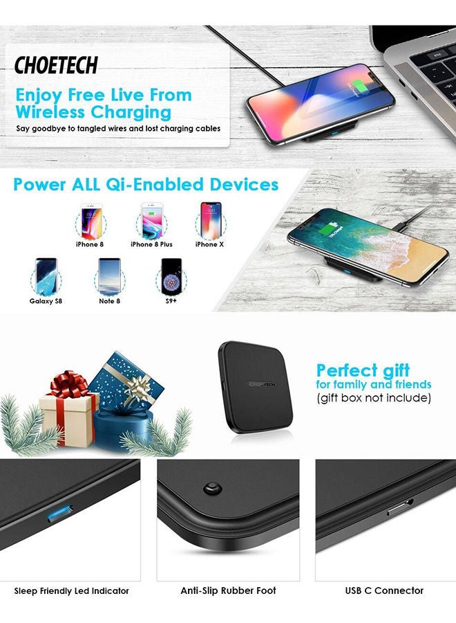 NIBEMINENT Wireless Charging Pad Black - Image 4