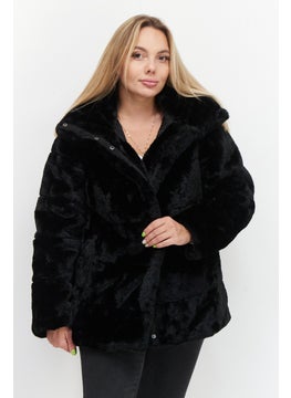 NVLT Women Textured Puffer Jacket, Black  - Image 1