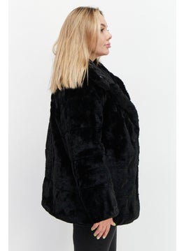 NVLT Women Textured Puffer Jacket, Black  - Image 2