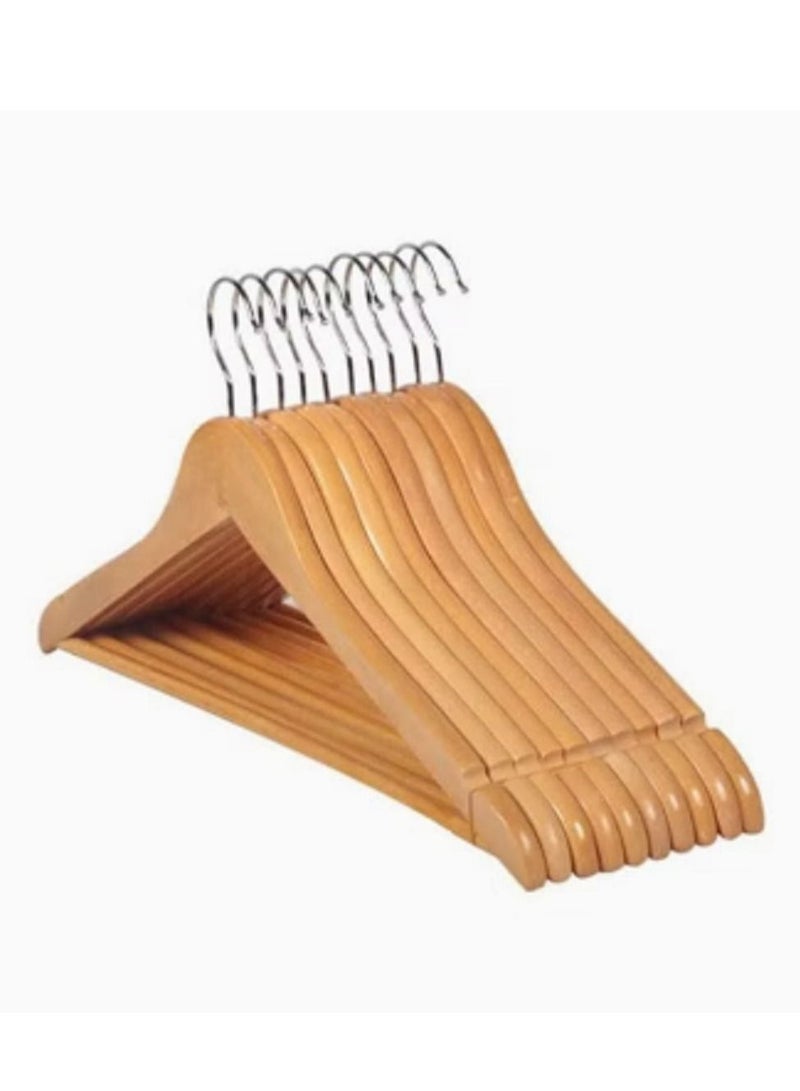 10-Piece Cloth Hanger Beige - Image 1