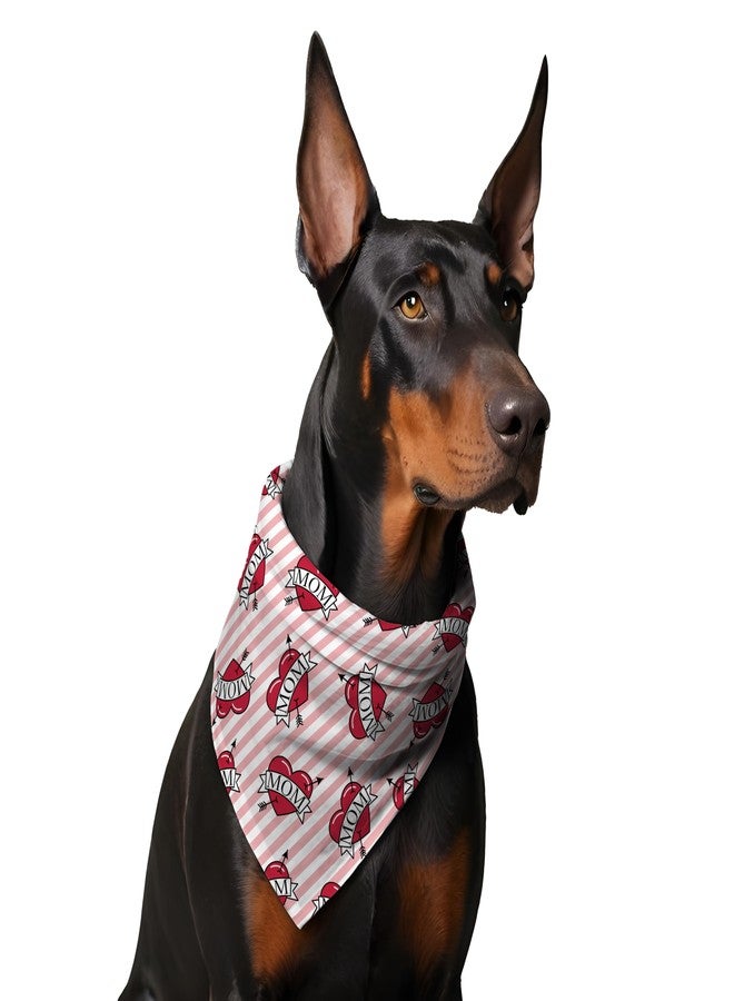 W Brings MOM and DAD Love Bandana for Dogs | This Stunning Gorgeous Design Dog Bandana Scarf is Perfect Styling Accessory for Dogs Large, Medium & Small. One Size Fits All. (MOM) - Image 5