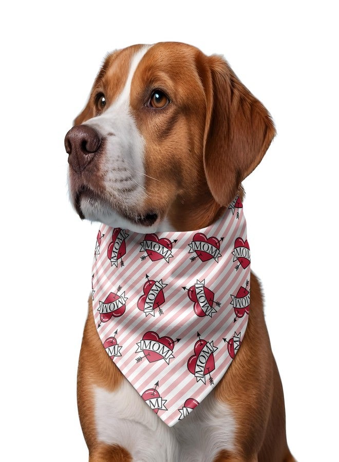 W Brings MOM and DAD Love Bandana for Dogs | This Stunning Gorgeous Design Dog Bandana Scarf is Perfect Styling Accessory for Dogs Large, Medium & Small. One Size Fits All. (MOM) - Image 3