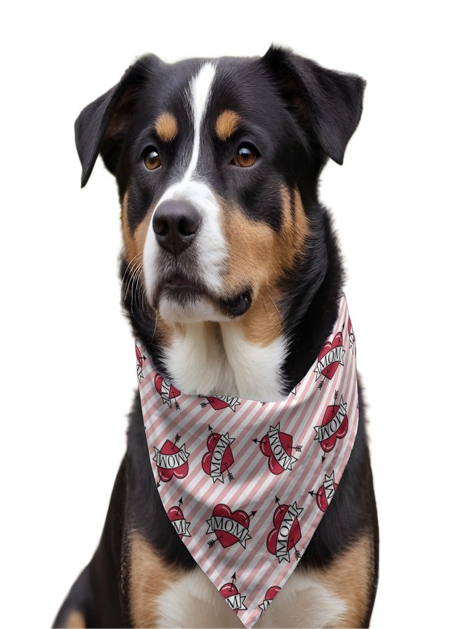 W Brings MOM and DAD Love Bandana for Dogs | This Stunning Gorgeous Design Dog Bandana Scarf is Perfect Styling Accessory for Dogs Large, Medium & Small. One Size Fits All. (MOM) - Image 4