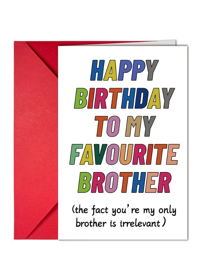 بطاقات معايدة عيد ميلاد للأخ مع أظرف - بطاقات تهنئة مضحكة ومعبرة، مجموعة من 4 قطع - Image 2