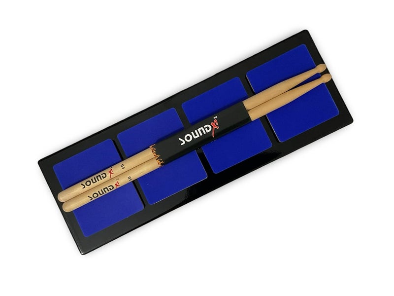 RHYTHM PRO Practice Pad 4 – For Octapad & Drum Practice With Drumstick Pair The perfect tool for drummers and percussionists,Super Bounce Silicone Rubber,Made In India (BLUE) - Image 1