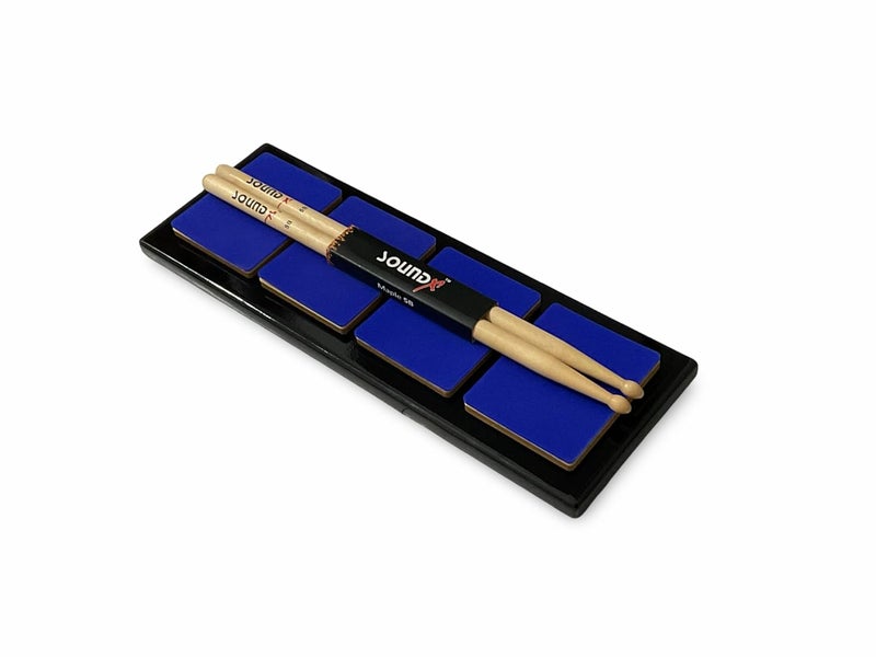 RHYTHM PRO Practice Pad 4 – For Octapad & Drum Practice With Drumstick Pair The perfect tool for drummers and percussionists,Super Bounce Silicone Rubber,Made In India (BLUE) - Image 3