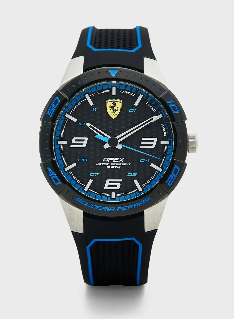 Ferrari Round Silicone Strap Analog Watch