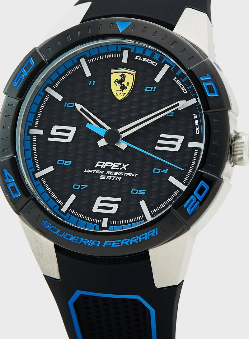 Ferrari Round Silicone Strap Analog Watch