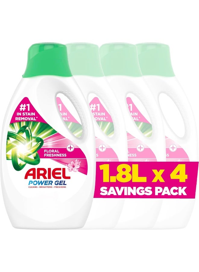 Ariel مسحوق غسيل أرييل برائحة الزهور جل قوي 1.8 لتر، عبوة من 4 - Image 1