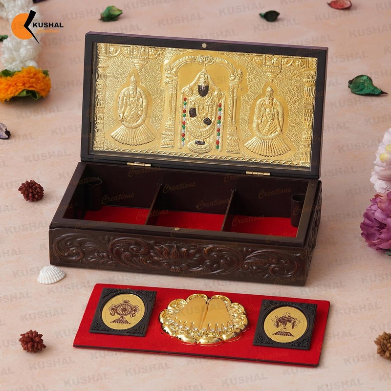 KUSHAL CREATIONS إطار صورة كوشال كريشنز بالاجي مع تشاران بادوكا إطار ديني - Image 2