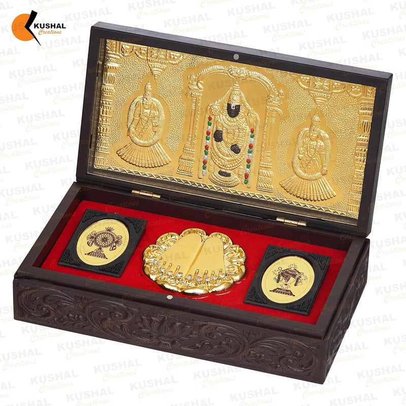 KUSHAL CREATIONS إطار صورة كوشال كريشنز بالاجي مع تشاران بادوكا إطار ديني - Image 5