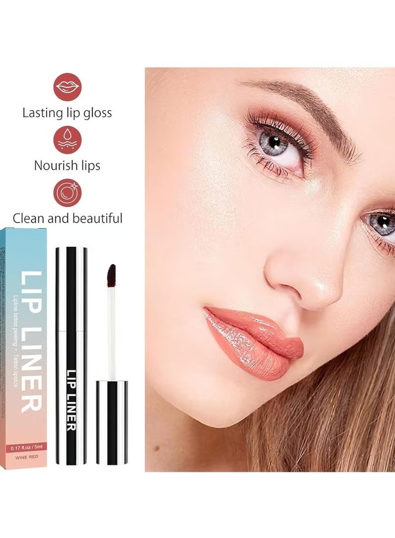 إيلهو Long-Lasting Peel-Off Lip Stain,Peel Off Lip Liner, Waterproof, Plump Lip Lines,Long Lasting Lip Stain Peel Off, Highly Pigmented Color (3Color, 3) - Image 2